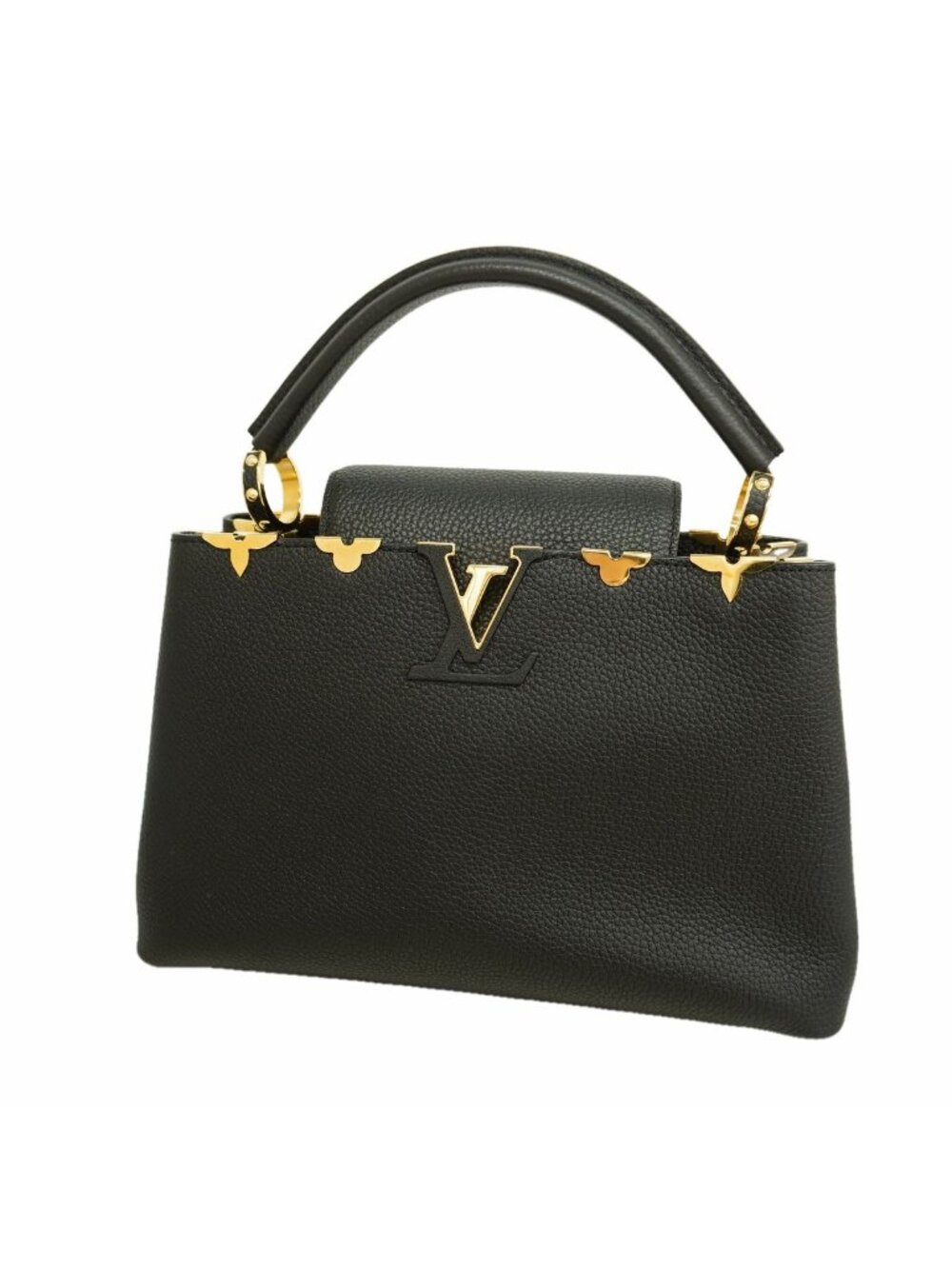 Louis Vuitton Handbag Taurillon Capucines MM Noir